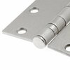 Prime-Line Door Hinge Commercial Smooth Pivot, 3-1/2 in. x 3-1/2 in. w/ Square Corners, Satin Nickel 3 Pack U 1156253